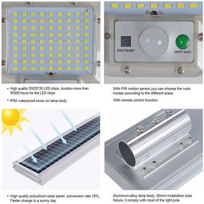 Automated Solar LED Street Light Remote Control Light Control Radar SensorFor Road Lighting