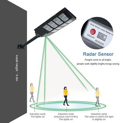 Efficient All In One Solar Lamp Monocrystalline Silicon Panel 25.6V 6000K IP65