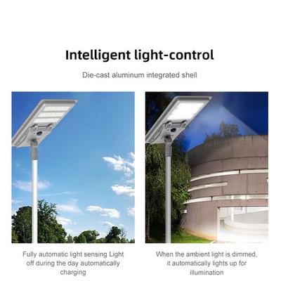 SMD 5050 All In One Solar Street Lighting Aluminum Alloy Solar Powered Street Lamp 300-500W