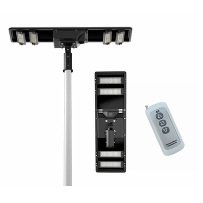 Remote Control Solar LED Street Light With Radar Sensor SMD3030 IP65 Double Head