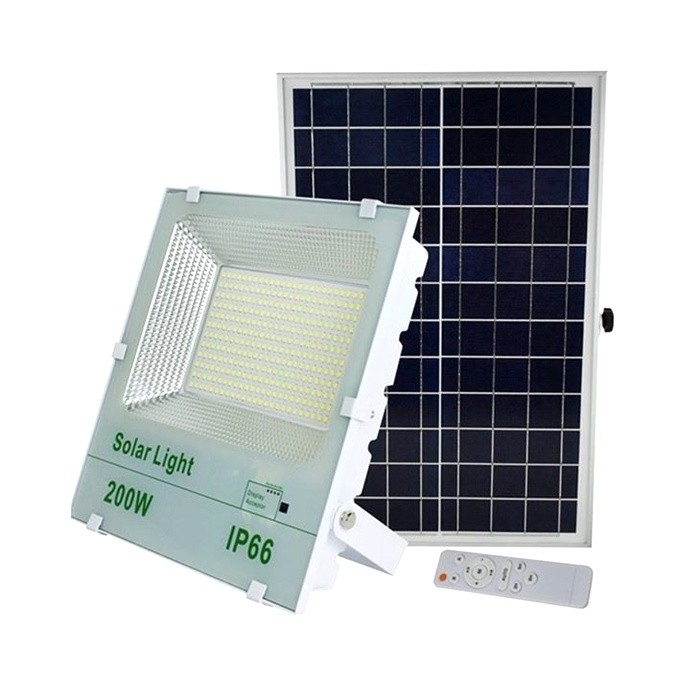 100w IP66 Aluminum Solar Garden Wall Light With Motion Sensor Remote Control