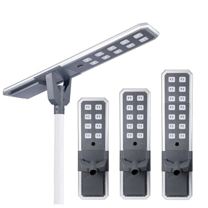 Monocrystalline Silicon Solar Panel Integrated Solar Street Light 80 - 200W IP65 Three Functions